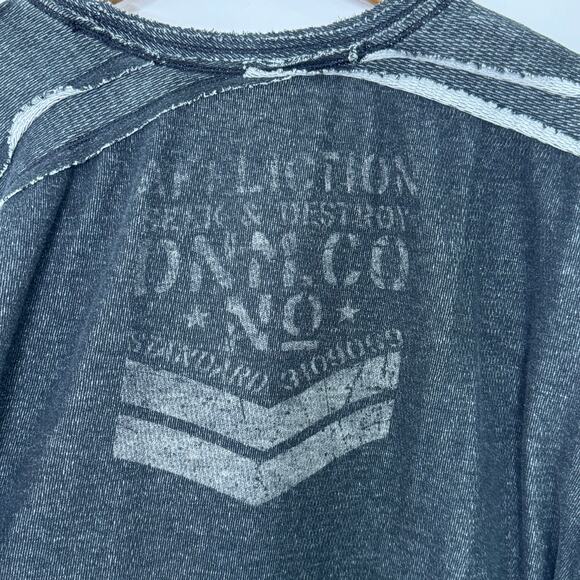Affliction raw hem reversible shirt Mens 2XL Gray - Picture 9 of 14